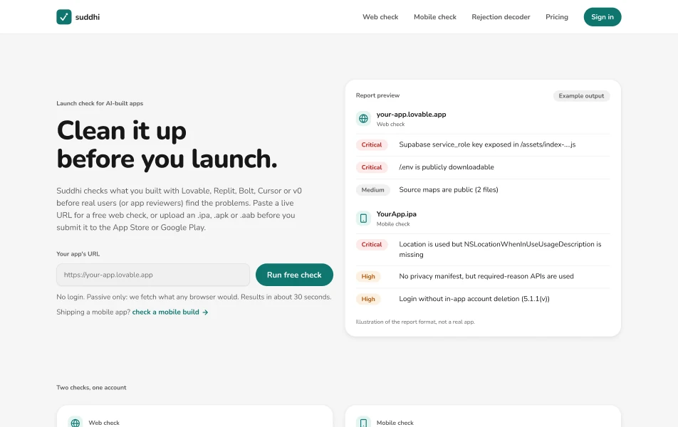 Suddhi marketing home page